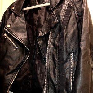 Black leather jacket